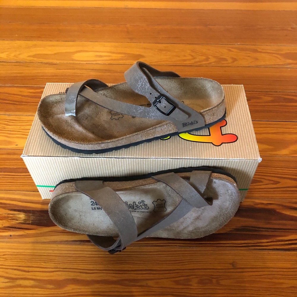 Ladies 6 Lennox Mocha Petina Birkenstock Birki’s